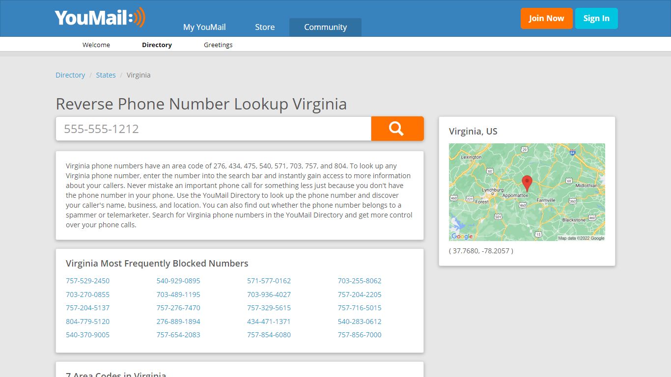 Virginia Phone Numbers - Reverse Phone Number Lookup VA - YouMail